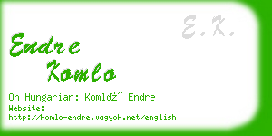 endre komlo business card